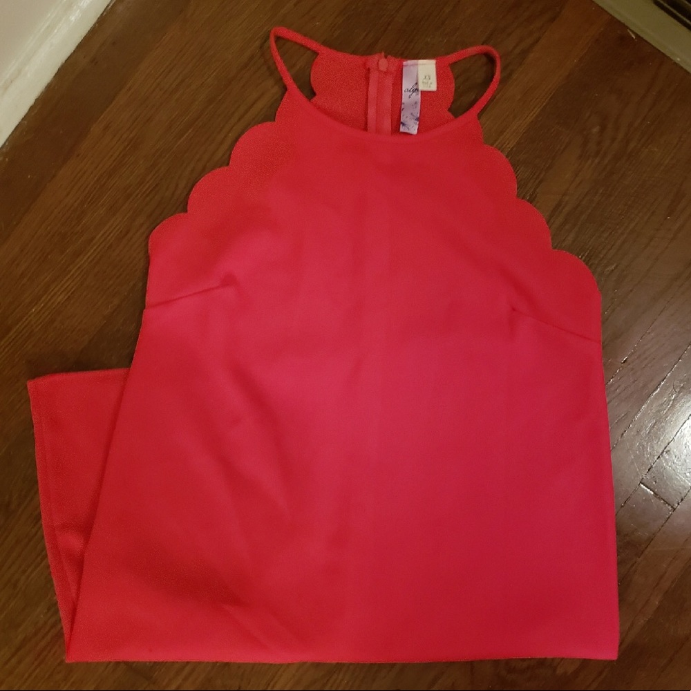 Francesca’s scalloped swing shift cocktail dress